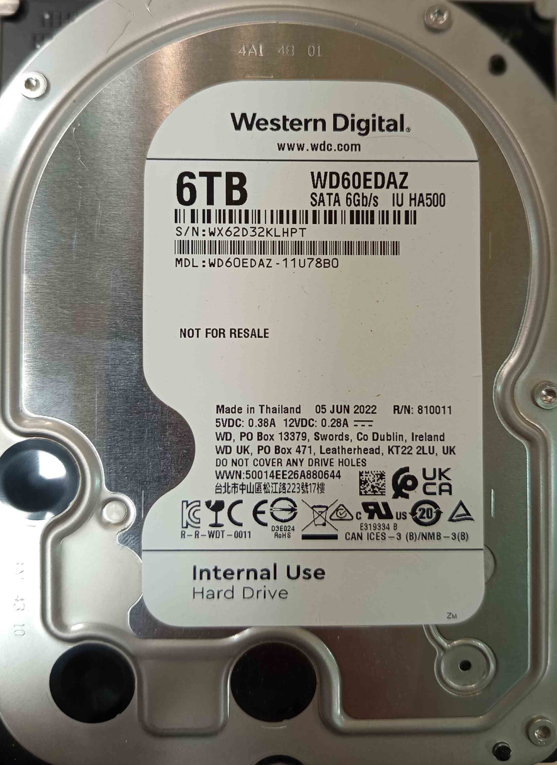 هارد 6Tb SATA وسترن دیجیتال