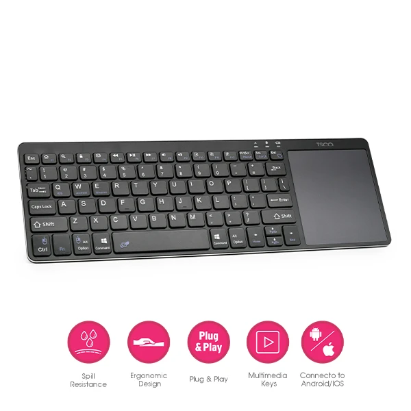 کیبورد بلوتوثی تسکو مدل TKM-7320B با تاچ‌پد