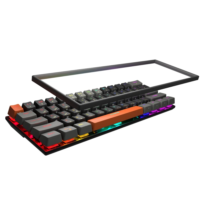 کیبورد گیمینگ مکانیکی تسکو مدل GK 8161 با نور RGB