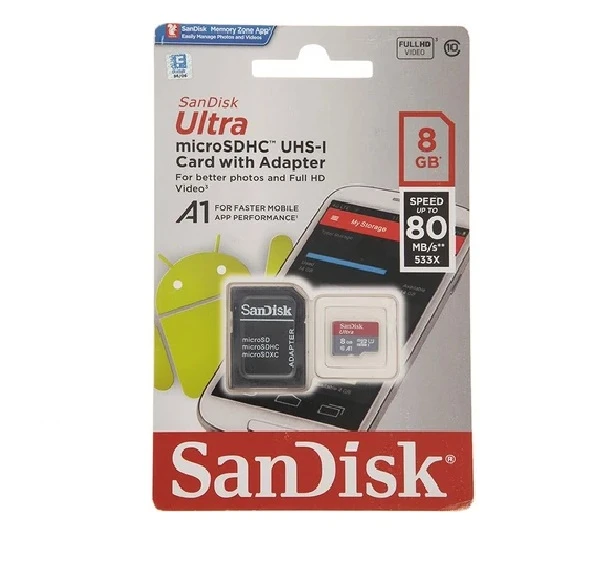 کارت microSD سندیسک 8GB کلاس ۱۰