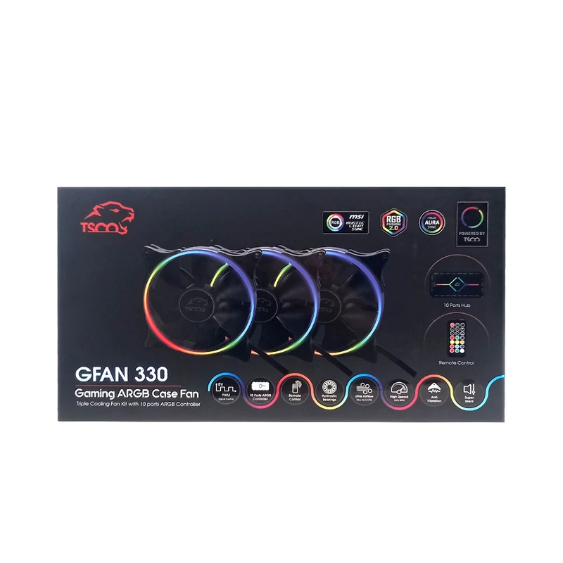 پک فن کیس گیمینگ RGB تسکو GFAN 330